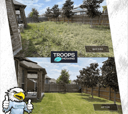 Troops Mowing