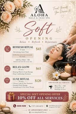 Aloha Nails & Head Spa | Georgetown