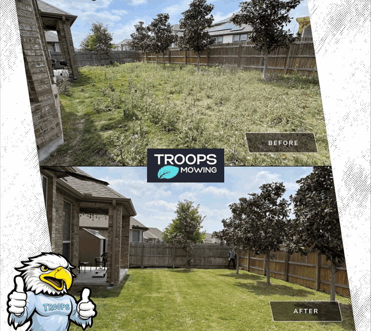 Troops Mowing