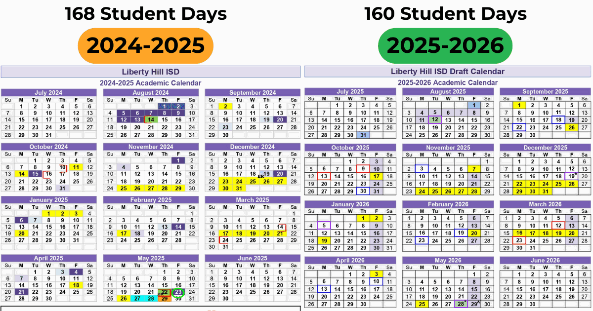 Liberty Hill ISD Finalizes 2025-26 School Calendar — featured image