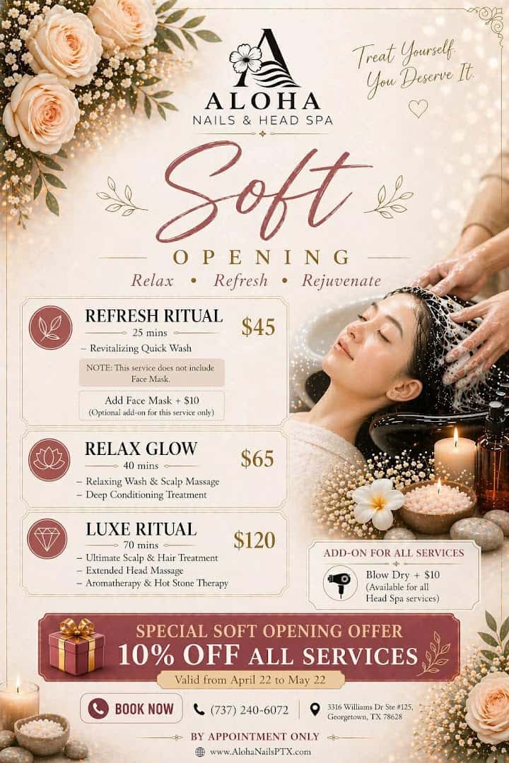 Aloha Nails & Head Spa | Georgetown — Nail Salons & Spas photo 1 of 5