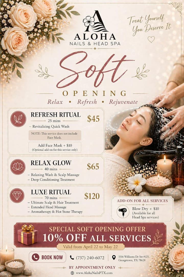 Aloha Nails & Head Spa | Georgetown — Nail Salons & Spas photo 1 of 5
