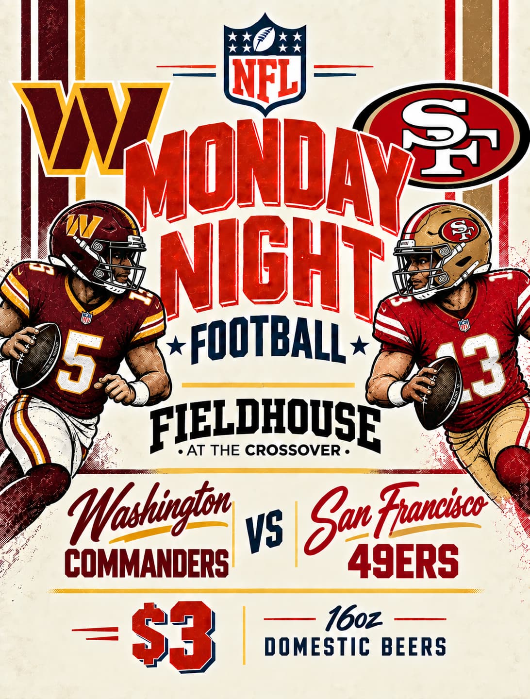 Monday Night Football Watch Party: Commanders vs. 49ers