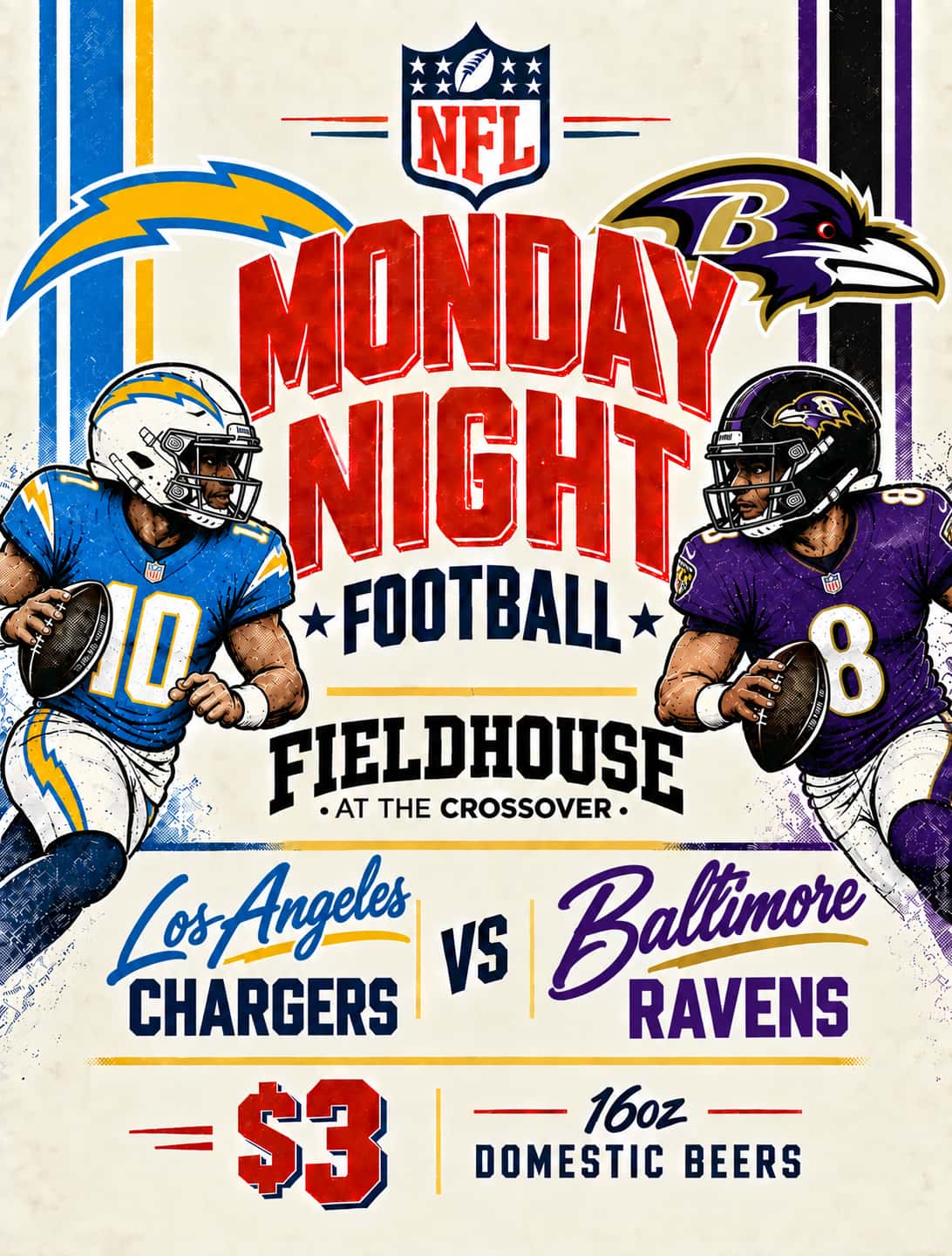 Chargers vs. Ravens | Monday Night Football Watch Party in Cedar Park
