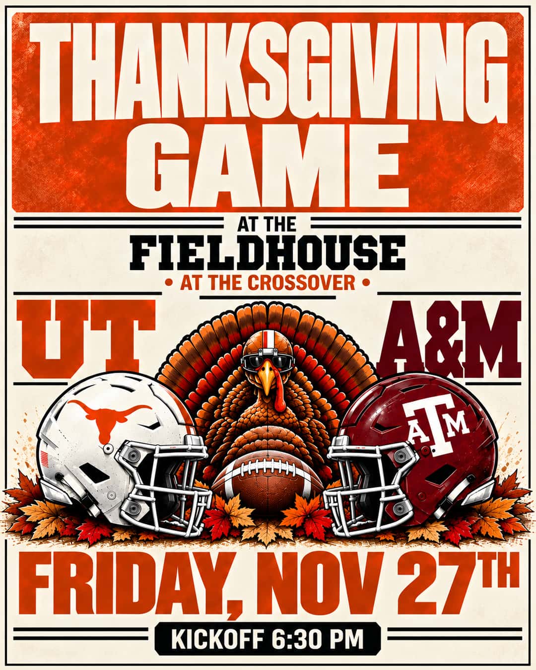 Texas vs. Texas A&M Football Watch Party | Thanksgiving Rivalry Game