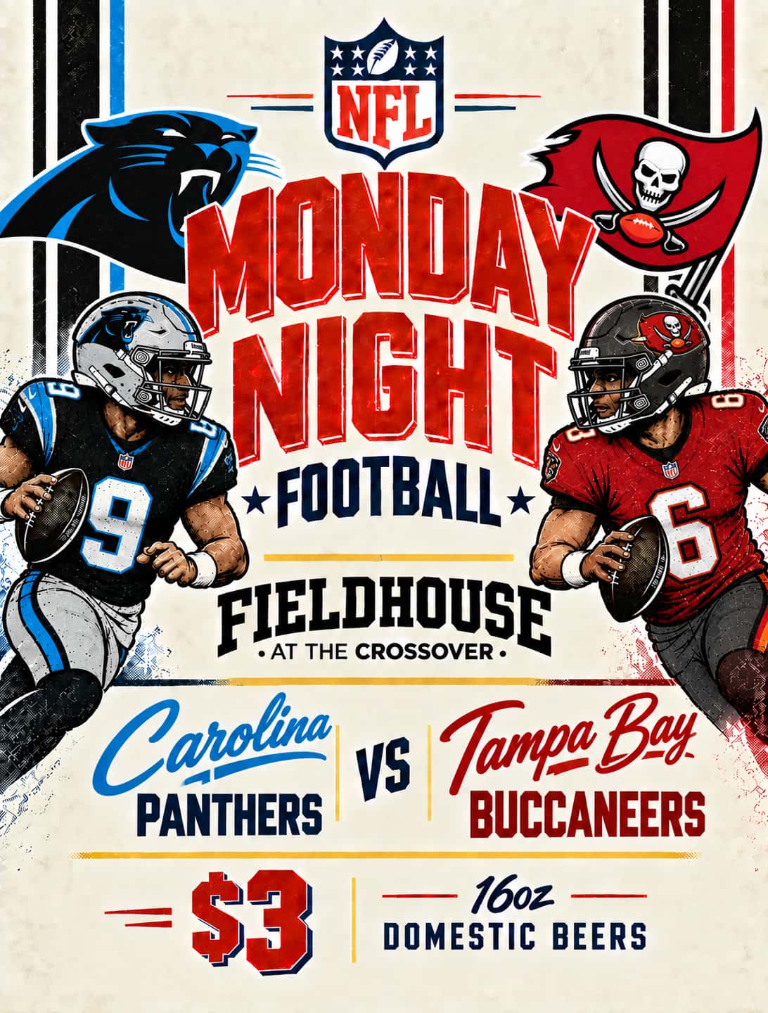 Panthers vs. Buccaneers | Monday Night Football Watch Party in Cedar Park
