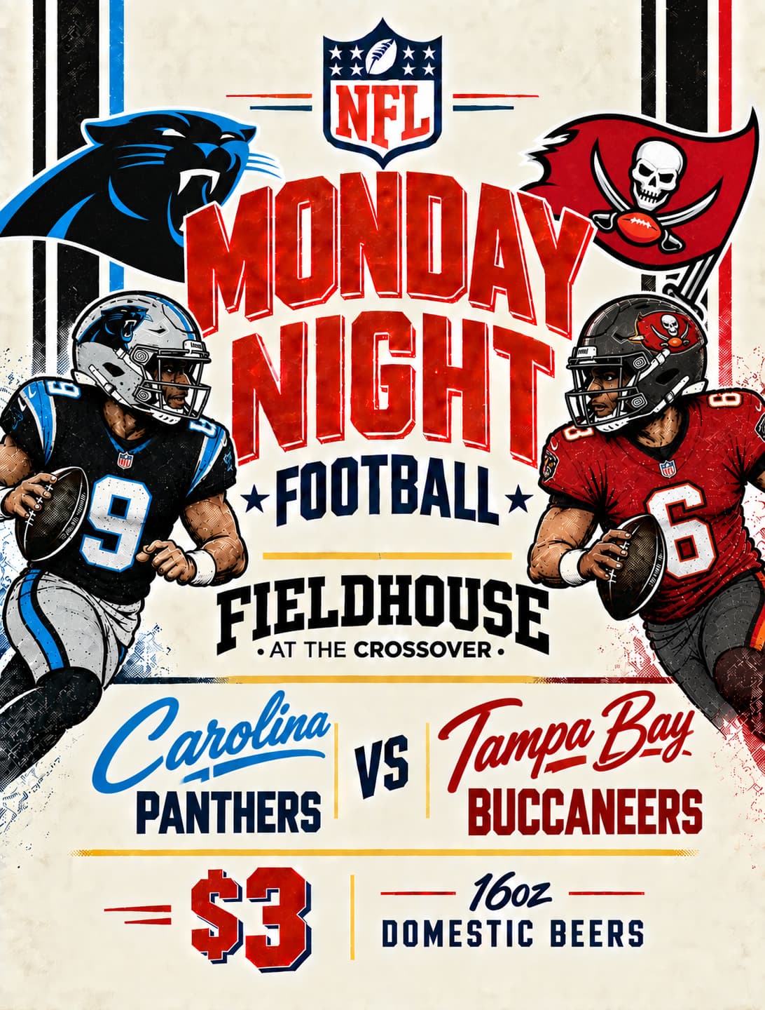 Panthers vs. Buccaneers | Monday Night Football Watch Party in Cedar Park