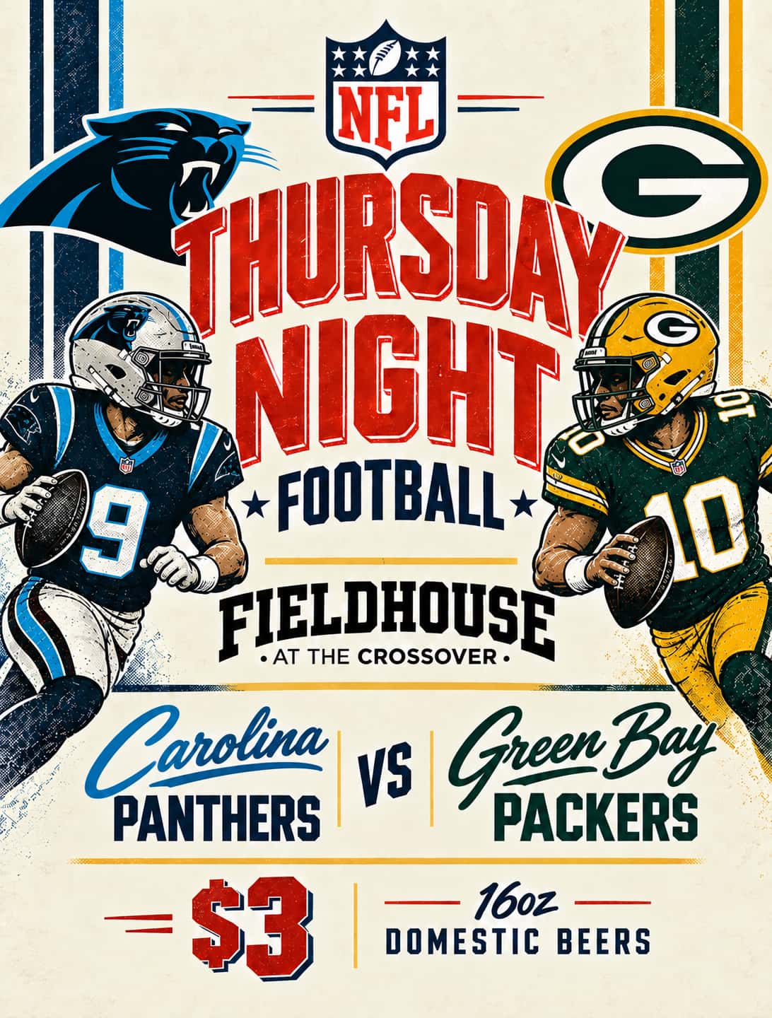 Panthers vs. Packers | Thursday Night Football Watch Party in Cedar Park