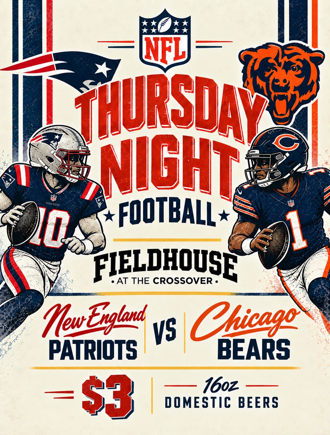 Patriots vs. Bears | Thursday Night Football Watch Party in Cedar Park
