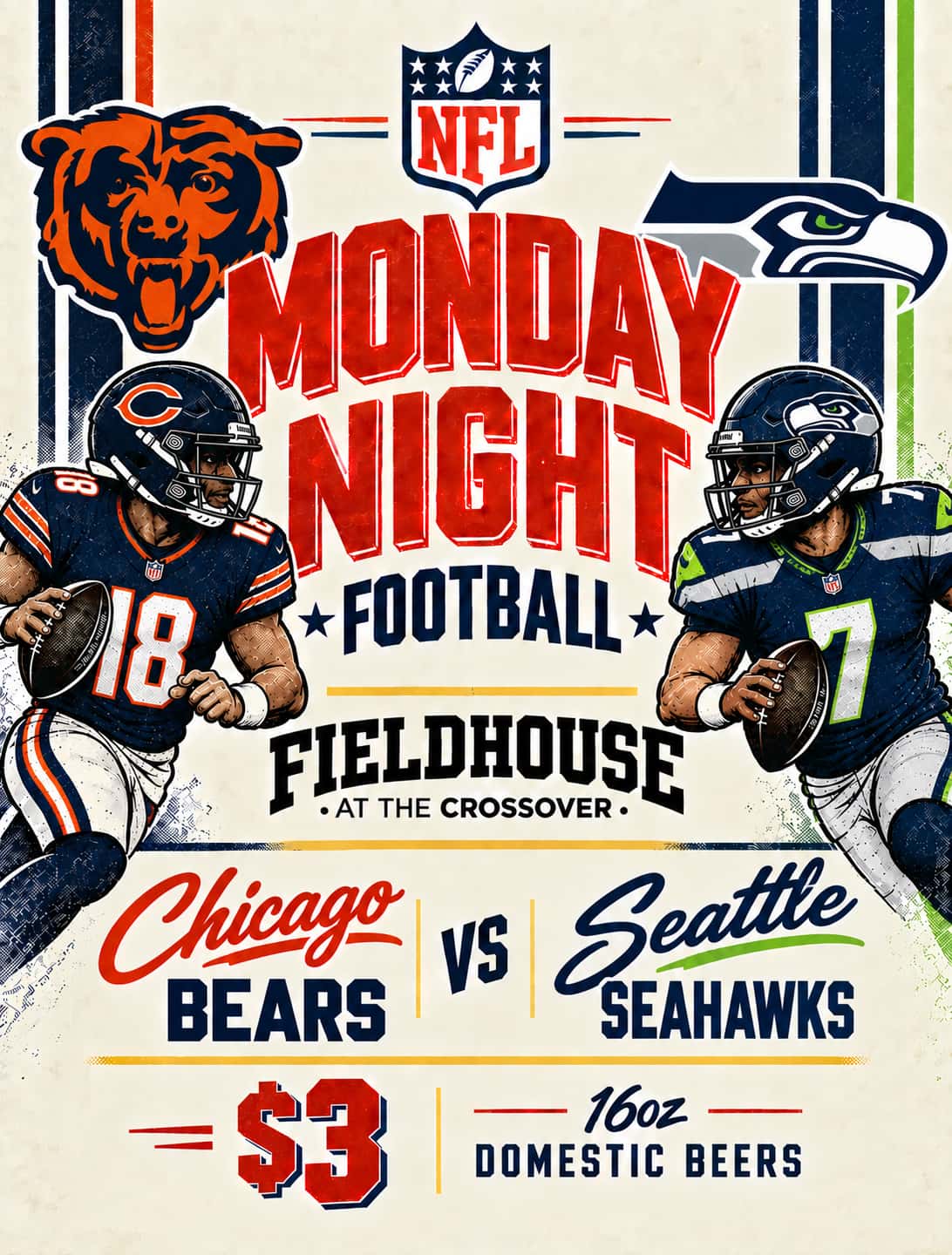 Monday Night Football: Chicago Bears vs. Seattle Seahawks 馃張